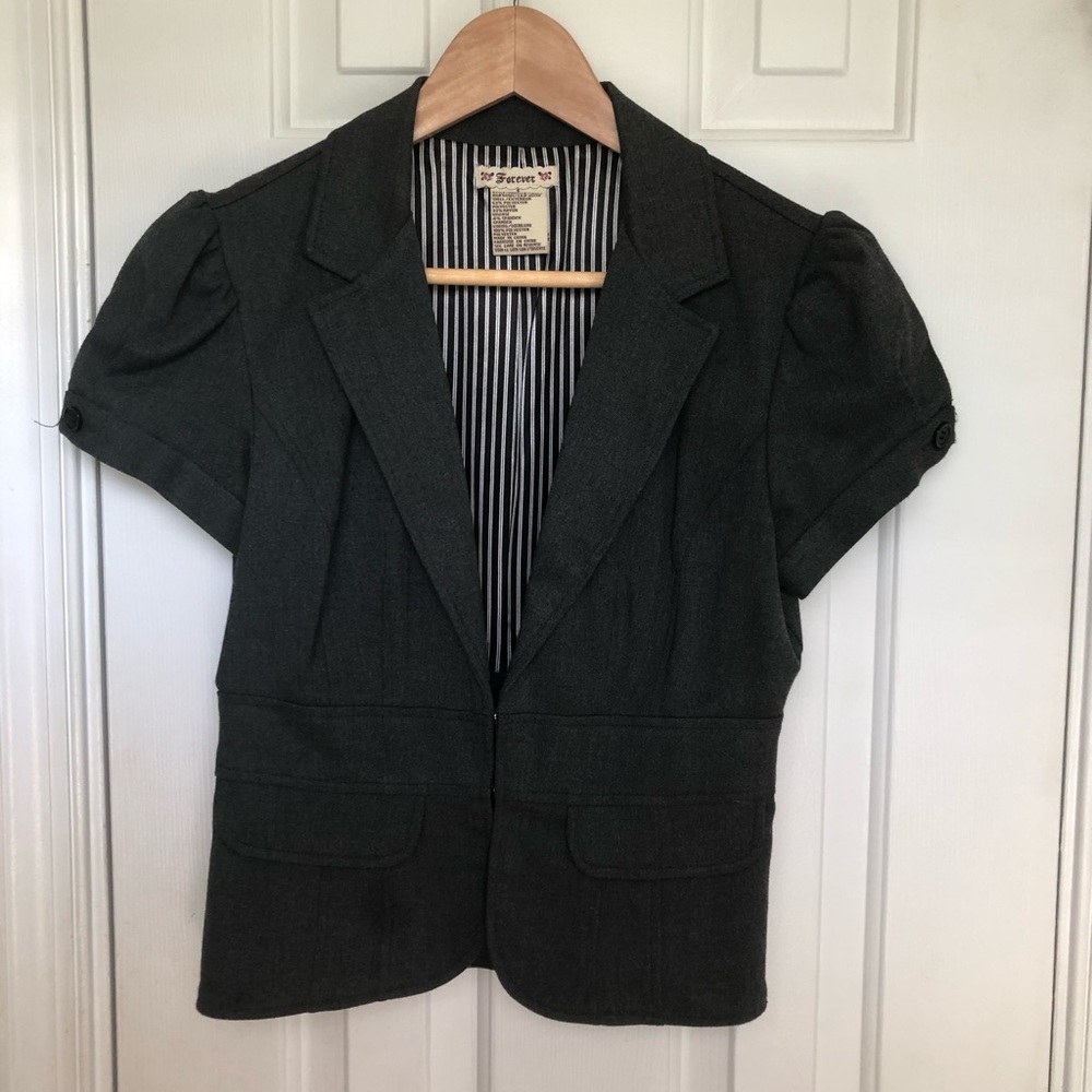 Forever 21 Short Sleeve Suit Jacket